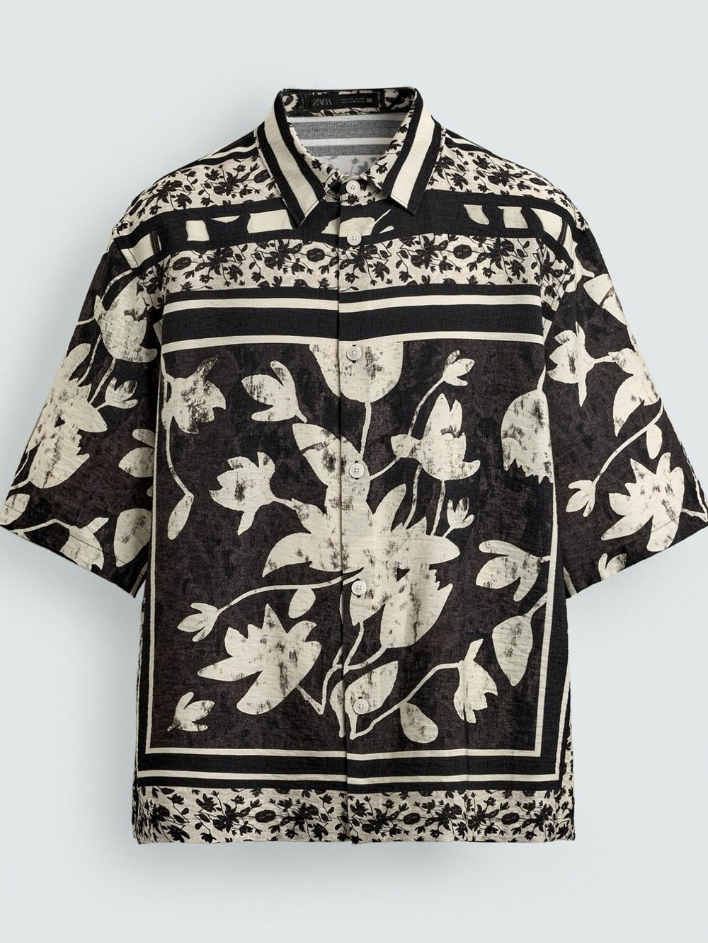 ZARA Leaf Print Shirt